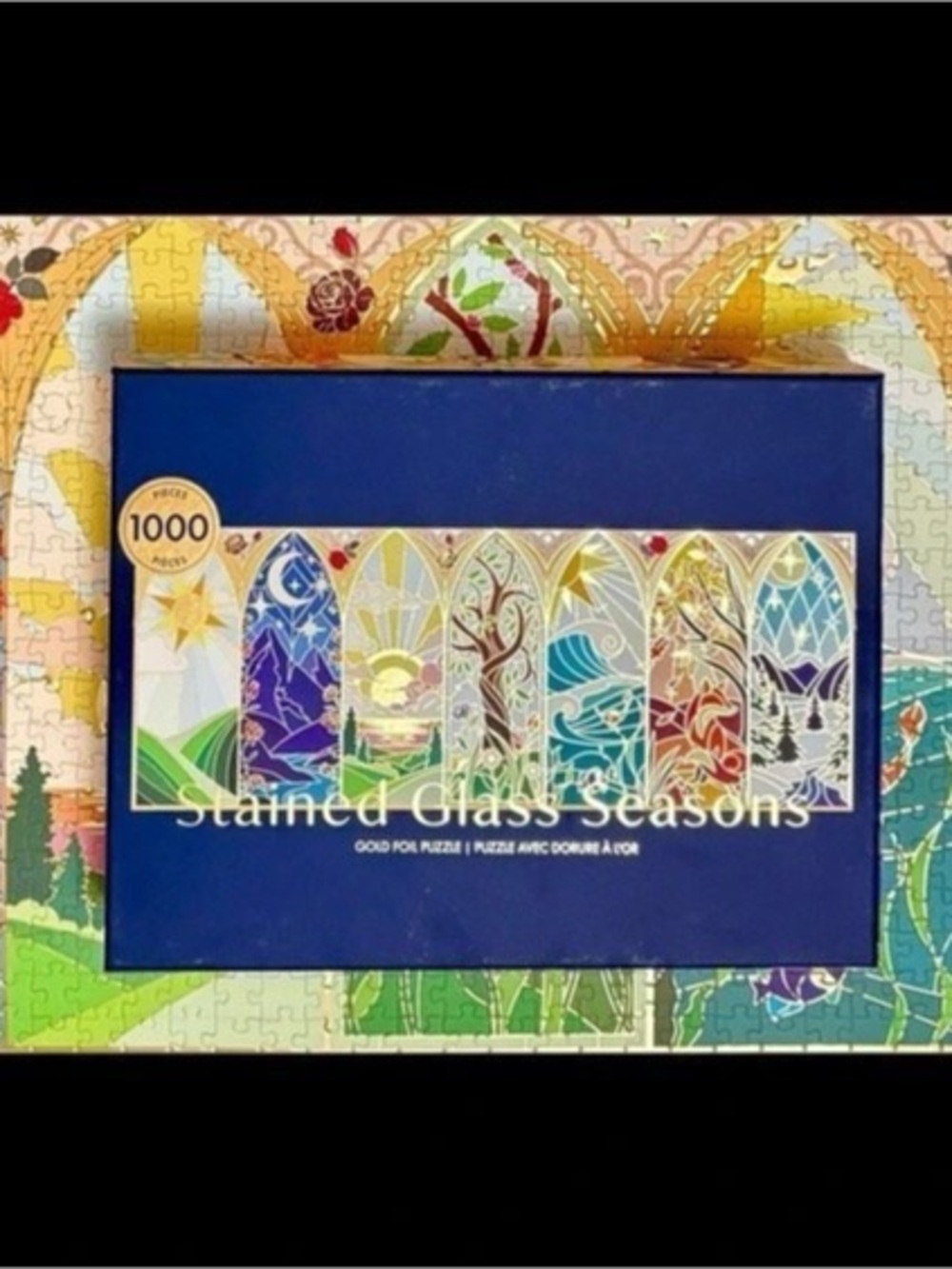 Hobbry x Indigo Stained Glass Seasons 1000-Piece Puzzle